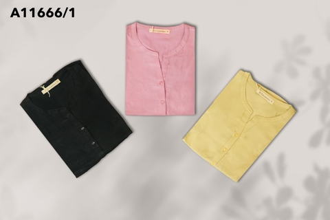 Áo Trung Niên Lụa Xược Tay Lở - A11666/1