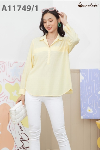 Áo Kiểu Linen Tay Dài - A11749/1