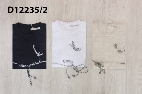 Đầm Thường Ngày Phom Suông Linen Qua Gối Đính Hoa 3D - D12235/2