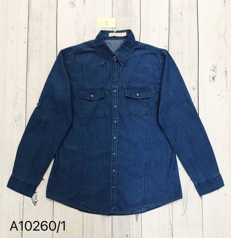 Áo Sơ Mi Jean Wash Tay Dài - A10260/1