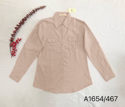 Áo Sơ Mi Cotton Sọc Tay Dài - A1654/467