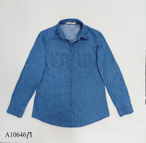 Áo Sơ Mi Jean Wash Tay Dài - A10646/1
