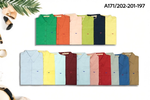 Áo Sơ Mi Cotton Tay Dài - A171/202, 201, 197