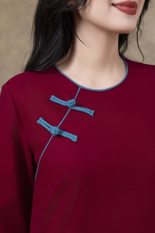 SWANLAKE | Váy Đầm Nữ Midi Suông Cổ Tròn Tay Lỡ Chất Vải Linen Thêu Hoa Cao Cấp Đi Tiệc D13228LW01