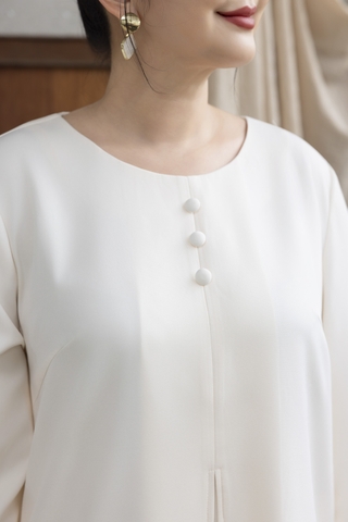 M COLLECTION | Đầm Thường Ngày Phuom Suong Lụa Dày Dài Qua Gối D13259LW01