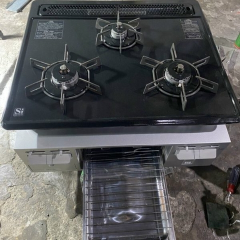 Bếp Ga Âm Nội Địa Nhật 3 bếp mặt men hàng vip