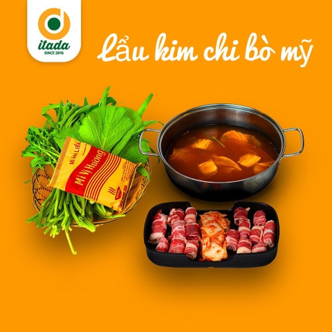 Lẩu kim chi bò Mỹ