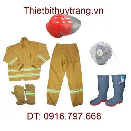 BỘ TRANG PHỤC CHỮA CHÁY MÀU VÀNG CÁT 5 MÓN QACC02