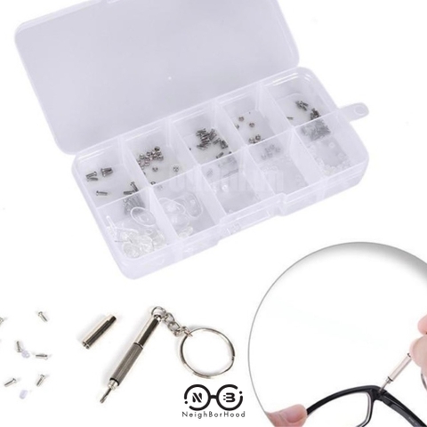 Sửa chữa gọng kính bị méo, thay đệm mũi, ốc vít