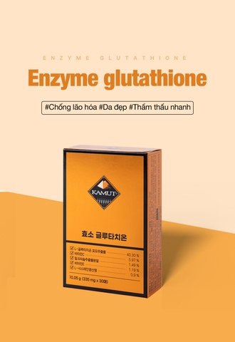 Hộp 30 Miếng Ngậm Trắng Da Enzyme Glutathione Kamut