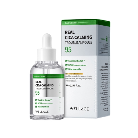 Serum dưỡng da Wellage Real Cica Calming 95 Trouble Ampoule 50ml