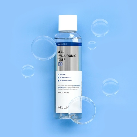 Nước Hoa Hồng Cấp Ẩm Chuyên Sâu Wellage Real Hyaluronic 200ml