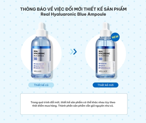 Tinh Chất Cấp Nước Phục Hồi Da Wellage Real Hyaluronic Blue Ampoule 75ml