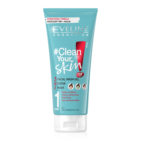 Gel rửa mặt Eveline Clean Your Skin sạch sâu, ngừa mụn 200ML