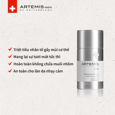 [COMBO ĐỘT PHÁ] Sữa Tắm & Gội Toàn Thân x Lăn Khử Mùi 0% Muối Nhôm Artemis Men