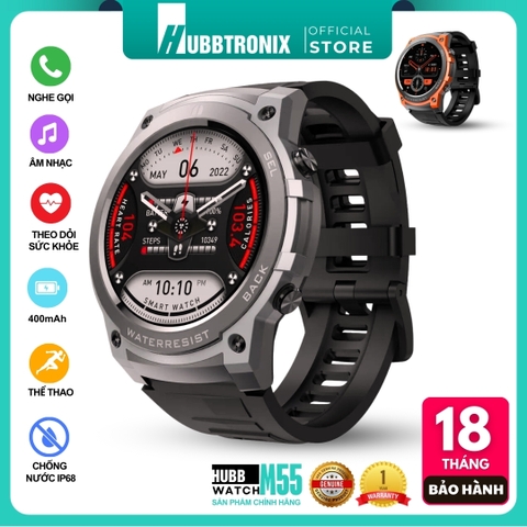 Đồng hồ thể thao, nghe gọi, theo dõi sức khỏe, Hubb Watch M55 1.43