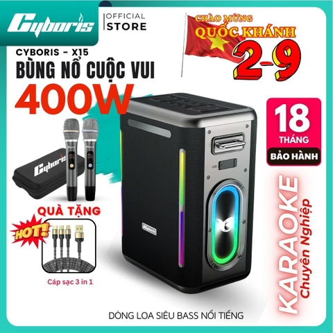 Loa Bluetooth Dành cho Sự Kiện Cyboris X15 400W – Chinh phục cuộc chơi