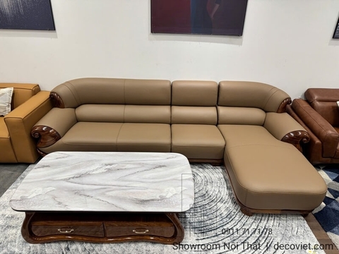 Ghế Sofa Gỗ Mun Bọc Da 1131T
