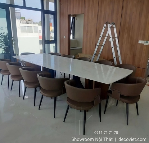 Bàn Ăn 12 Ghế Mặt Đá 3m2 2891S