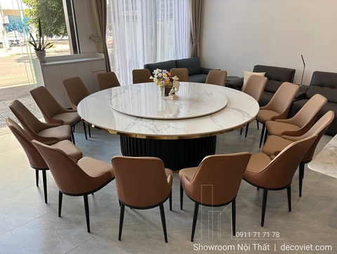 Bàn Ăn 16 Ghế Tròn Xoay 2828S