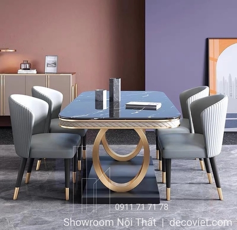 Bộ Bàn Ăn 4 Ghế Mặt Đá hiện đại 1348S