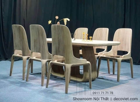 Bàn Ăn Gỗ Óc Chó 6 Ghế 2751S