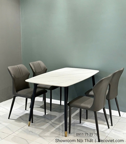 Bàn Ăn Mặt Đá 1m2 4 Ghế 2642S
