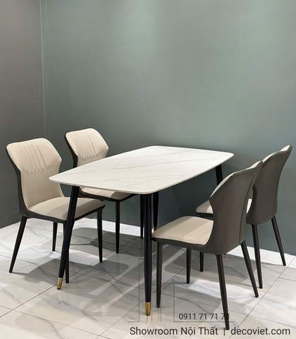 Bàn Ăn Mặt Đá 1m2 4 Ghế 2642S