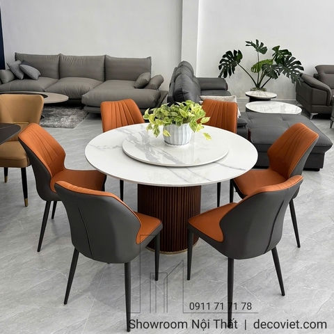 Bàn Ăn Tròn Mặt Đá 6 Ghế 2603S
