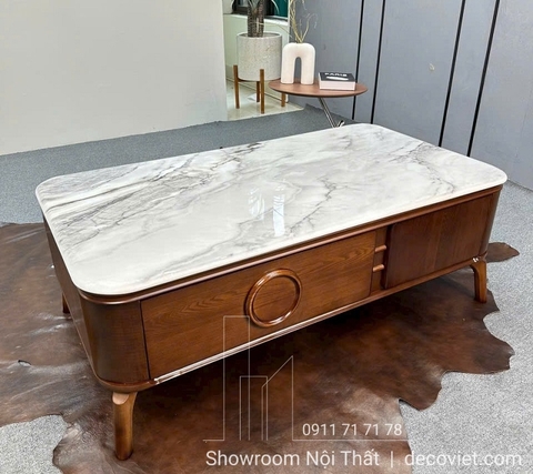 Bàn Sofa Gỗ Đẹp Cao Cấp 420S thiết kế mặt đá đẹp