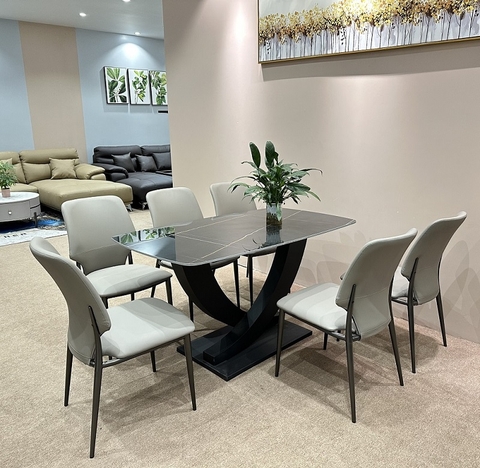 Bộ Bàn Ăn Mặt Đá 6 Ghế 1197S
