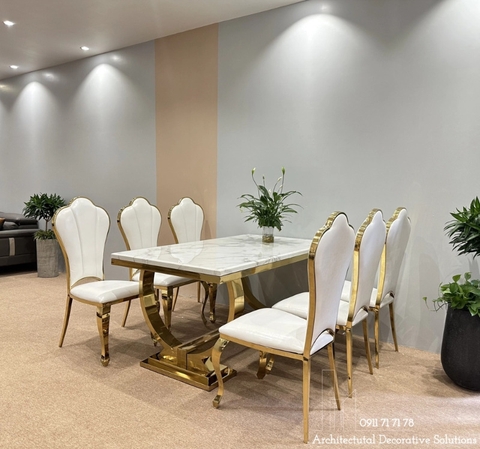 Bàn Ăn Mặt Đá Tân Cổ Điển 969S