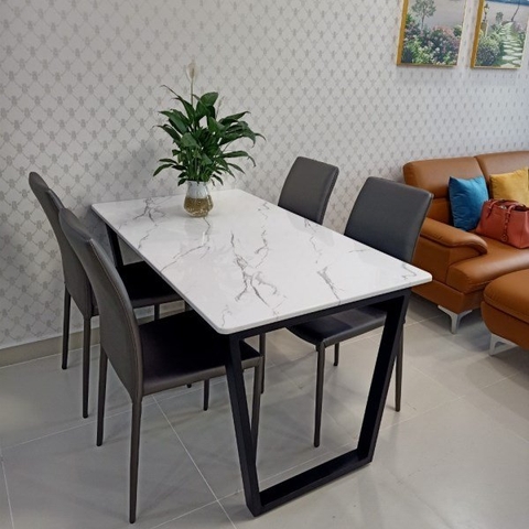 Bộ Bàn Ăn 4 Ghế Mặt Đá 430S