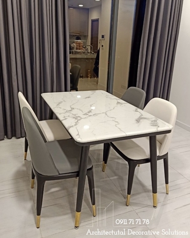 Bàn Ăn Mặt Đá 4 Ghế Giá Rẻ 491S