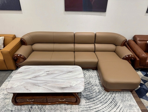 Ghế Sofa Gỗ Mun Bọc Da 1131T