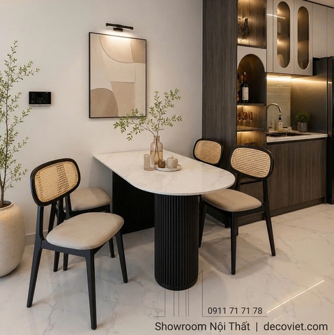 Bộ Bàn Ăn Đẹp Hiện Đại 4 Ghế 2976S