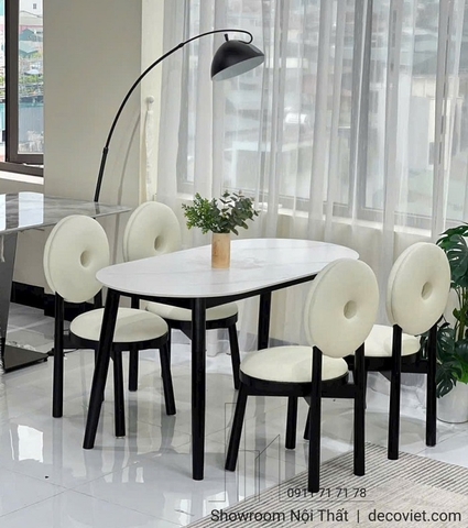 Bộ Bàn Ăn Mặt Đá Nhỏ 4 Ghế 2806S đẹp