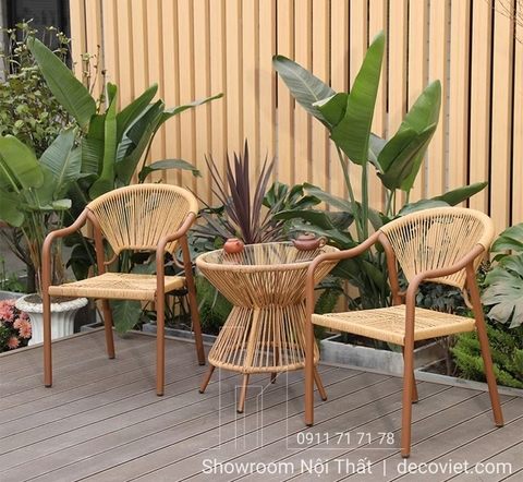 Ghế Cafe Giả Gỗ Ngoài Trời 207T