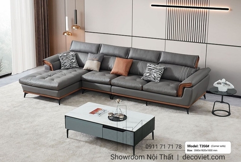 Mẫu Sofa Bọc Da Nhập Khẩu 1076T hiện đại