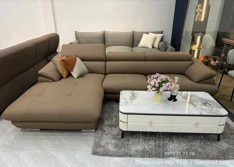 Sofa Da Bò Ý Hiện Đại 1138T