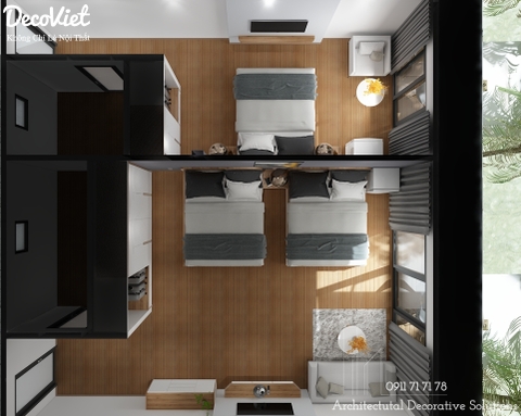 Phối Cảnh 3D Nội Thất Khách Sạn - Homestay Hiện Đại