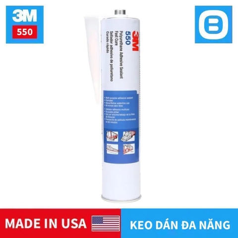 3M Polyurethane Adhesive 550 Multipurpose Sealant, 310gr, White - Bottle