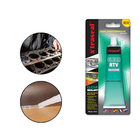Xtraseal Genuine Xtraseal Clear RTV Silicone heat resistant sealant 85gr