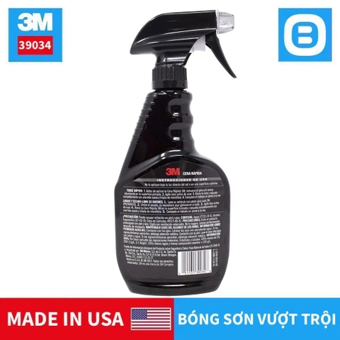 3M 39034 Quick Wax, Paint gloss enhancer, 473ml