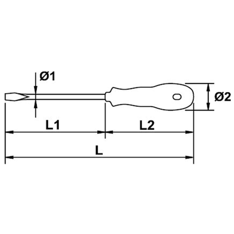 EGA Master 66404, Screwdriver Slotted EGA, Mastertork, Rotork, DIN ISO 2380, Made In Spain