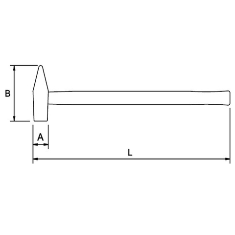 EGA Master 69734, German Type Machinist's Hammer, Fiberglass Handle, ISO 15601, Made In Spain