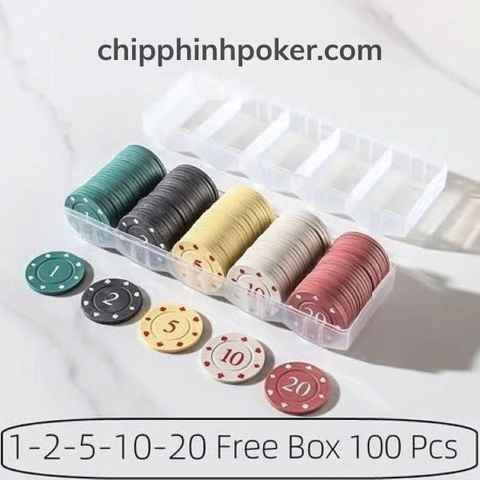 Bộ Phỉnh Poker 100 Chip Nhựa Giá Rẻ