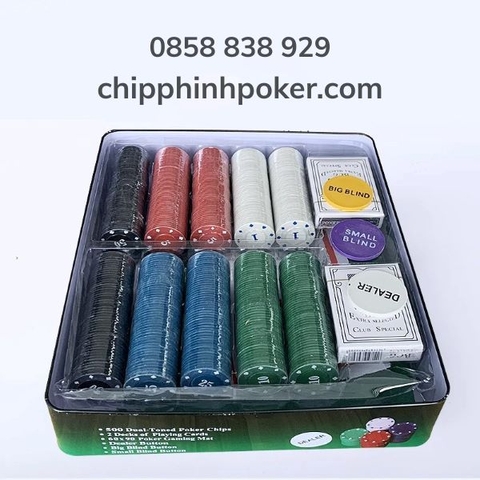 Bộ 500 Chip Poker Texas Hold'em