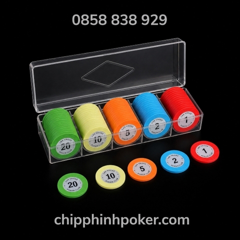 Bộ 100 Chip Poker Nhựa Lasvegas Cao Cấp Giá Rẻ