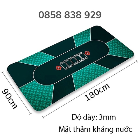 Thảm Poker Cao Su Cao Cấp Giá Rẻ 90x180cm